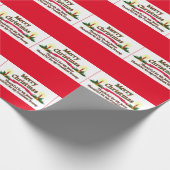 Patriotic Merry kerst Cadeaupapier (Hoek)