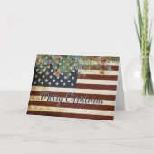 Patriotic Merry Kerstmis Amerikaanse vlag Feestdagen Kaart (Voorkant)
