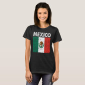 Patriotic Mexican Flag Pride Vintage Distressed T-shirt (Voorkant volledig)