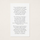 Patriotic Military Funeral Photo Prayer Card Visitekaartje (Achterkant)