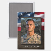 Patriotic Military Photo Magnet (Voorkant / Achterkant)
