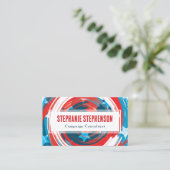 Patriotic Modern Red White Blue Abstract-Amerikaan Visitekaartje (Staand voorkant)