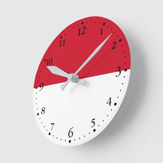 Patriotic Monaco Flag Ronde Klok (Hoek)