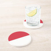 Patriotic Monaco Flag Zandsteen Onderzetter (Zijkant)