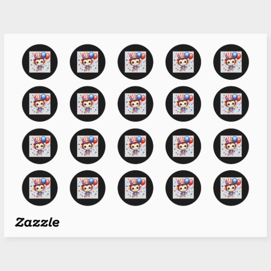 Patriotic Monkey Sticker (Vel)