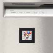 Patriotic Monkey Sticker Magneet (Insitu (Vaatwasser))