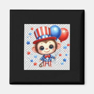 Patriotic Monkey Sticker Magneet