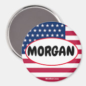 Patriotic MORGAN magnet (Voorkant / Achterkant)