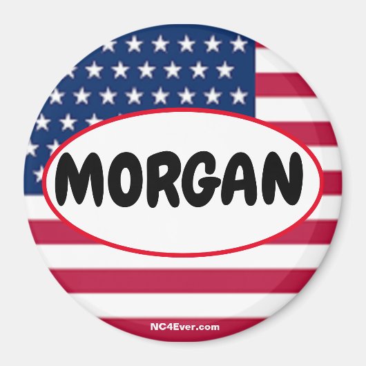 Patriotic MORGAN magnet (Voorkant)