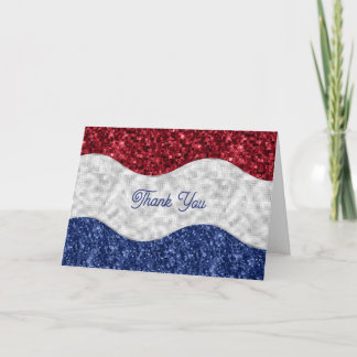 Patriotic Mosaic Waves Bedankkaart