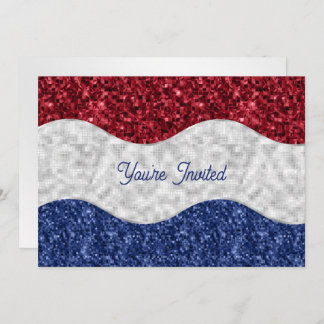 Patriotic Mosaic Waves Birthday Kaart