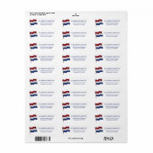 Patriotic Mosaic Waves Return Address Etiket (Full Sheet)