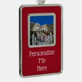 Patriotic Mount Rushmore Gepersonaliseerd Photo So Verzilverd Omlijst Ornament (Rechts)