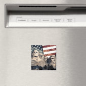 Patriotic Mount Rushmore Magneet (Insitu (Vaatwasser))