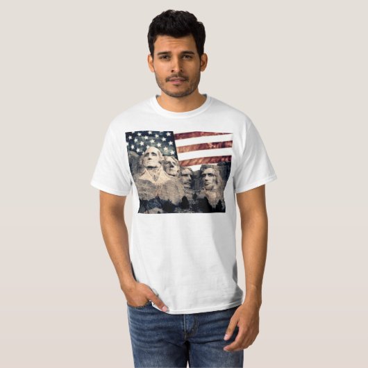 Patriotic Mount Rushmore T-shirt (Voorkant volledig)
