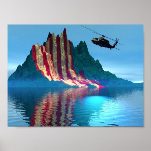 Patriotic Mountain Poster (Voorkant)