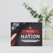 Patriotic Mousepad - Psalm 33:12 Bijbelversie Briefkaart (Staand voorkant)