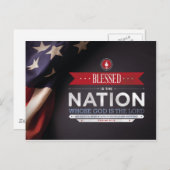 Patriotic Mousepad - Psalm 33:12 Bijbelversie Briefkaart (Voorkant / Achterkant)