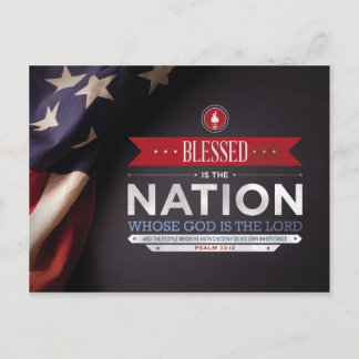 Patriotic Mousepad - Psalm 33:12 Bijbelversie Briefkaart