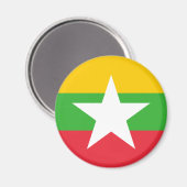 Patriotic Myanmar Flag Magneet (Voorkant / Achterkant)