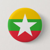 Patriotic Myanmar Flag Ronde Button 5,7 Cm (Voorkant)