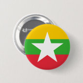 Patriotic Myanmar Flag Ronde Button 5,7 Cm (Voorkant /achterkant)