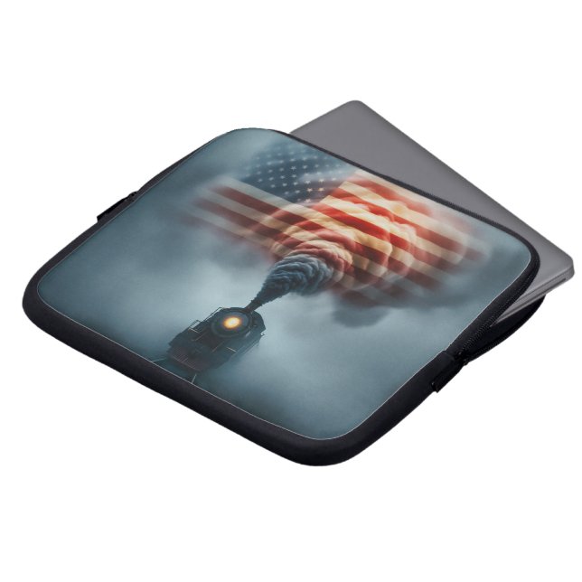 Patriotic Neoprene Laptop Sleeve  (Voorkant top)