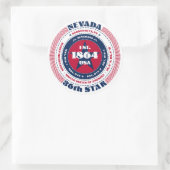 Patriotic Nevada Circle Design Sticker (Tas)