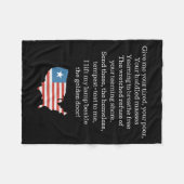Patriotic New Colossus Emma Lazarus Quote Usa Gift Fleece Deken (Voorkant (Horizontaal))