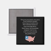 Patriotic New Colossus Emma Lazarus Quote Usa Gift Magneet (Voorkant / Achterkant)