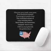 Patriotic New Colossus Emma Lazarus Quote Usa Gift Muismat (Met muis)