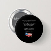 Patriotic New Colossus Emma Lazarus Quote Usa Gift Ronde Button 5,7 Cm (Voorkant /achterkant)