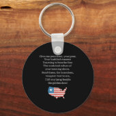 Patriotic New Colossus Emma Lazarus Quote Usa Gift Sleutelhanger (Voorkant)