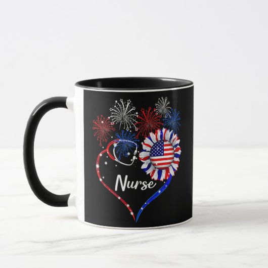 Patriotic Nurse 4th Of July American Flag Mok (Links)
