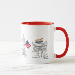 Patriotic NYC New York City Landmarks USA op 4 jul Mok