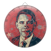 Patriotic Obama Pop Art Dart Board Dartbord (Voorkant)