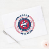 Patriotic Oklahoma Circle Design Sticker (Envelop)