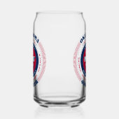 Patriotic Oklahoma Typography Drinkware Set Blikvorm Glas (Rechts)