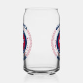 Patriotic Oklahoma Typography Drinkware Set Blikvorm Glas (Links)
