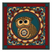 Patriotic Owl Mandala Foto Afdruk (Voorkant)
