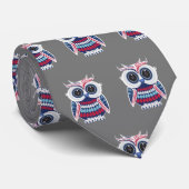 Patriotic Owl Stropdas (Opgerold)