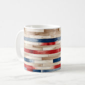 Patriotic Painted Planks Koffiemok (Voorkant links)
