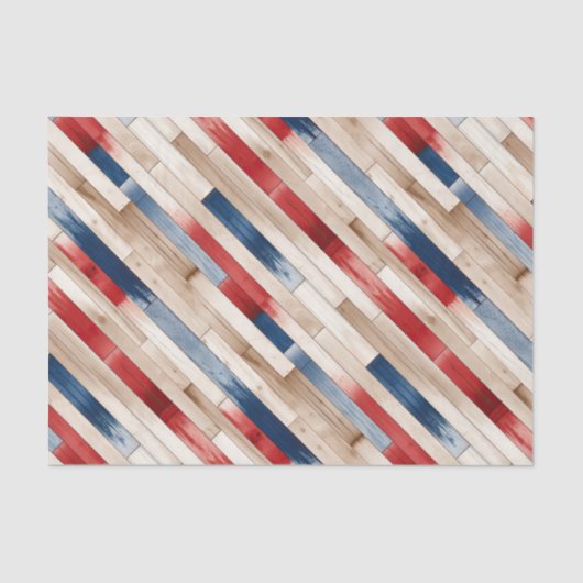 Patriotic Painted Planks  Tissuepapier (Voorkant)