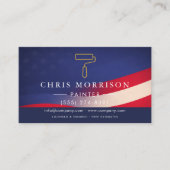 Patriotic Painter Contractor QR Code Visitekaartje (Voorkant)