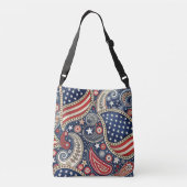 Patriotic Paisley Crossbody Tas (Achterkant)