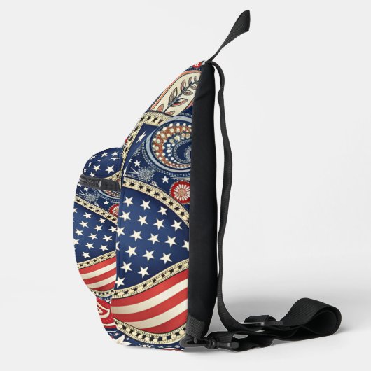 Patriotic Paisley Sling Bag (Rechts)