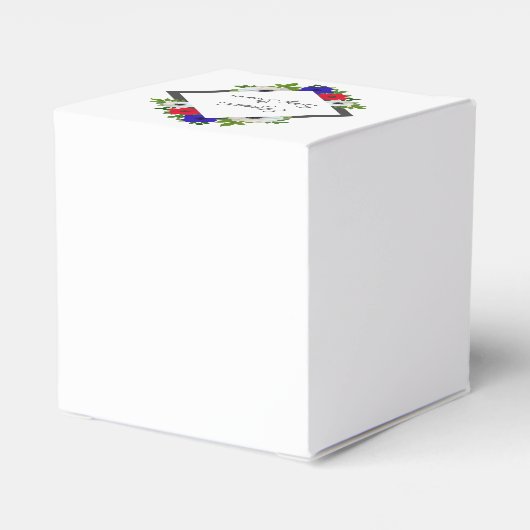 Patriotic Panda Anemone Baby shower Bedankdoosjes (Achterkant)