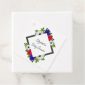 Patriotic Panda Anemone Baby shower Bedankjes Labels (In situ)