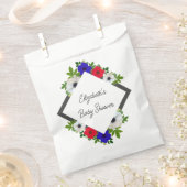 Patriotic Panda Anemone Baby shower Bedankzakje (Geknipt)