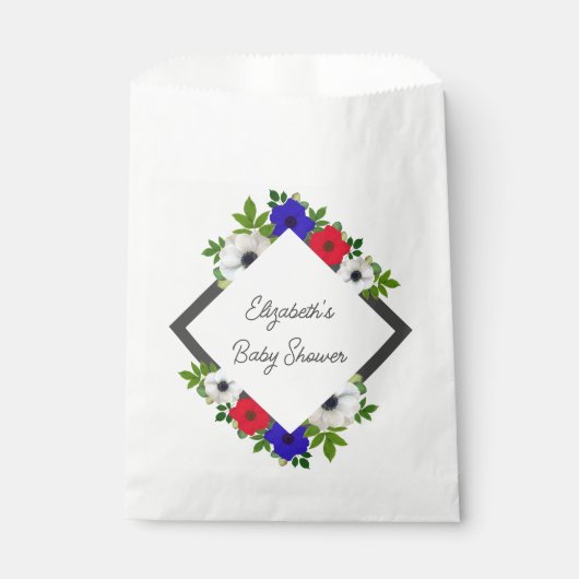 Patriotic Panda Anemone Baby shower Bedankzakje (Voorkant)